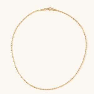 NEW NIKKI SMITH DESIGNS women's skinny rope necklace in gold